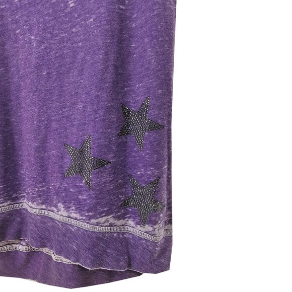 Starry Night Girl's Purple Burnout Hooded Tank - Picture 4 of 6